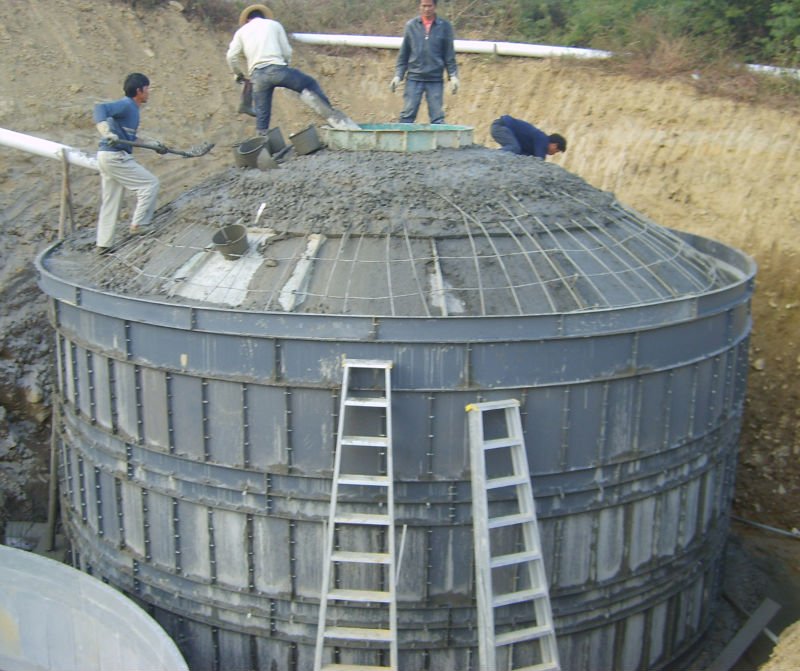 Биогазовая установка. Монтаж биогазового реактора.