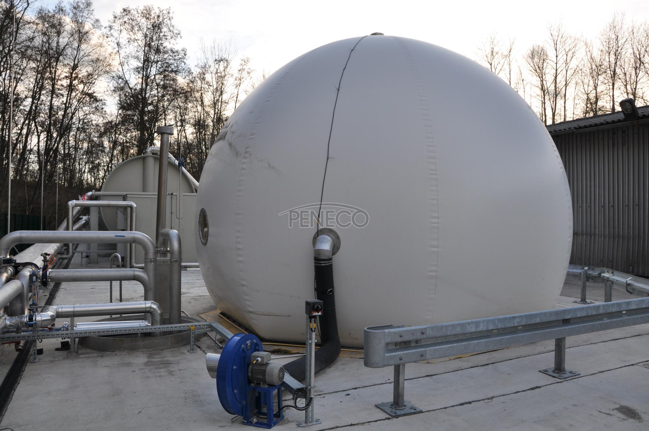 Газголдер, накопитель газа для биогазовой установки.
